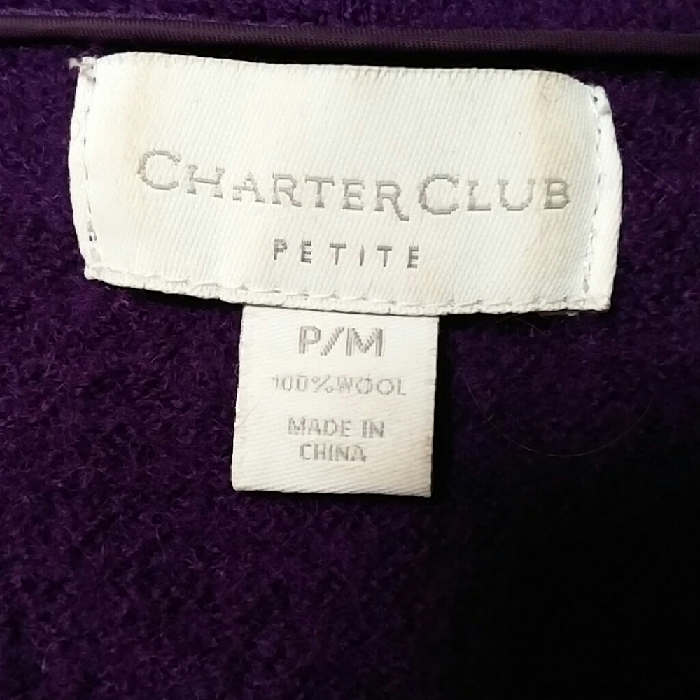 Wool Violet Ruffled Sweater Jacket - image 4